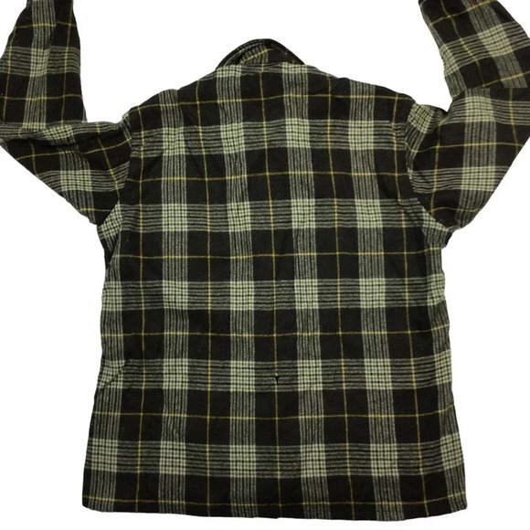 Vintage 80s Tahoe wool plaid button front flannel - Picture 2 of 4